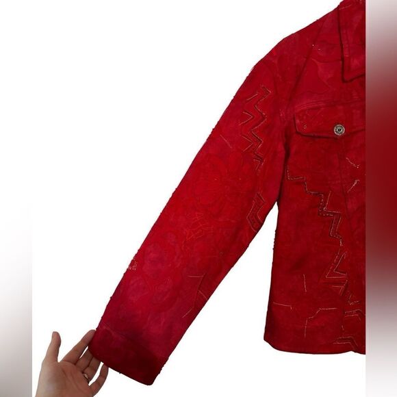 Chico’s 100% Cotton Beaded Sequin Floral Jacket - Picture 6 of 14